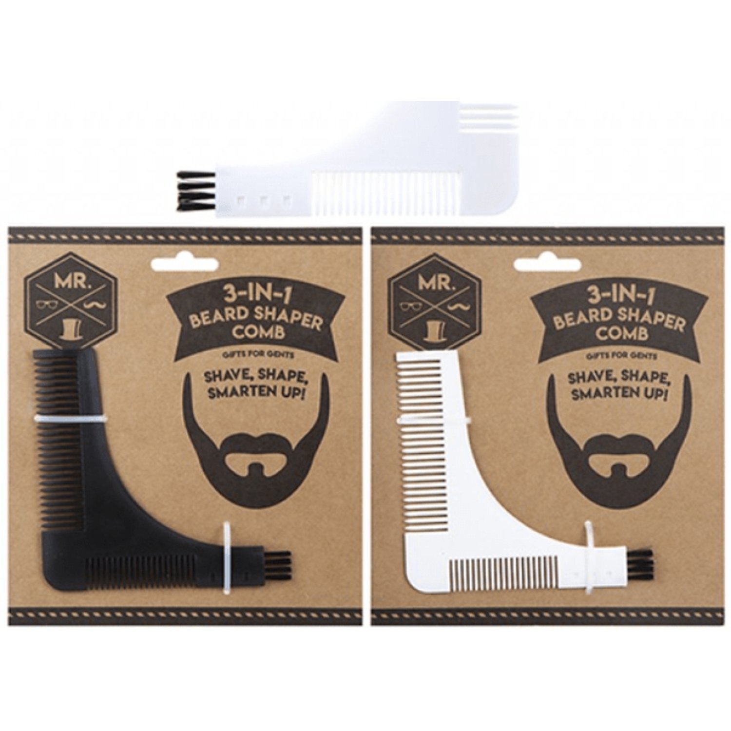 Kdmd Unisex Multicolor 3-In-1 Beard Shape Comb & Brush 6 Pack - Image 7