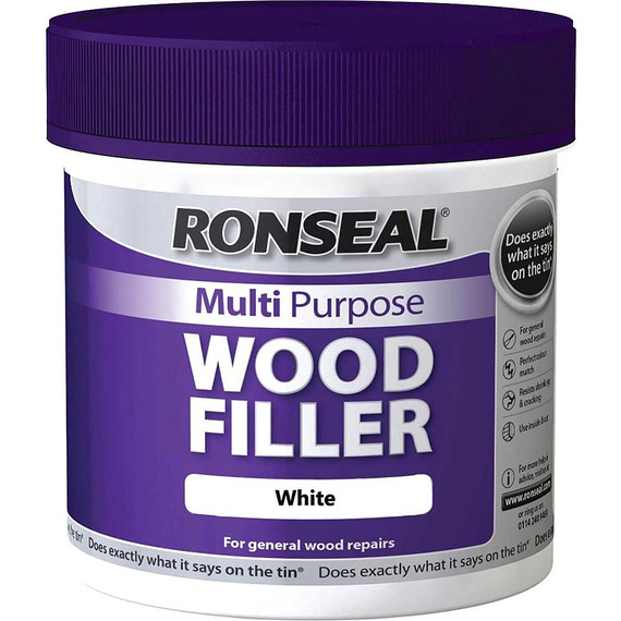 Multipurpose Wood Filler Tub, White, 465g