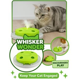 Cat Whack a Mole Toy 8 Hole Interactive Hunting Game with Feather & Mouse