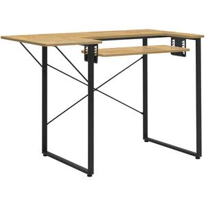 Dart Sewing Machine Table With Folding Top In Charcoal Black / Ashwood