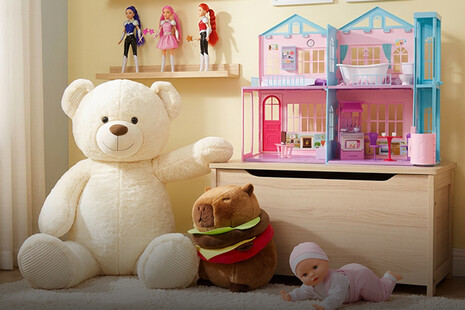 soft toys, dolls