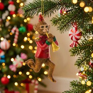 Whimsical Circus Monkey Hanging Decoration