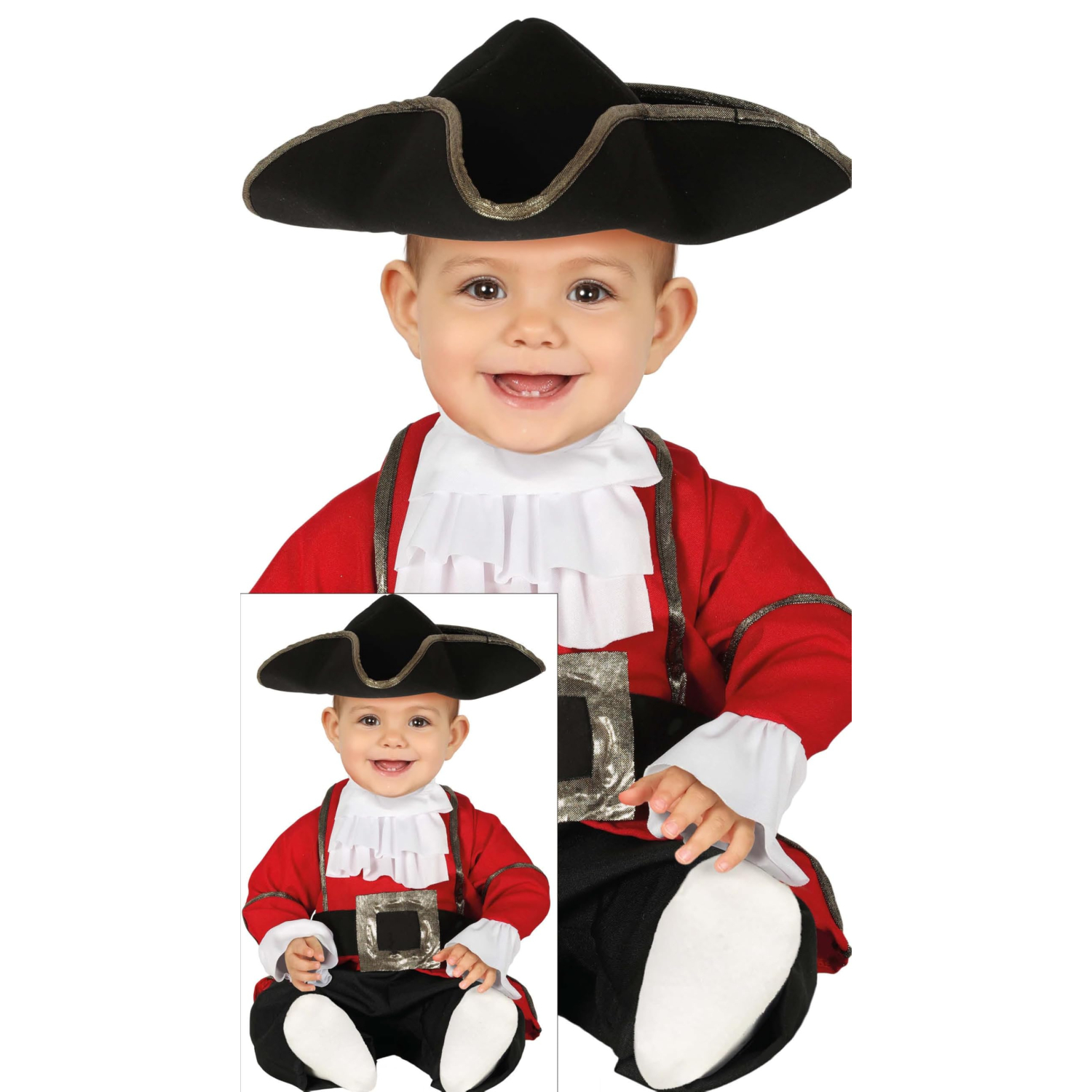 Fiestas Guirca Child Pirate Fancy Dress Halloween Costume, Black, 1-2 Years