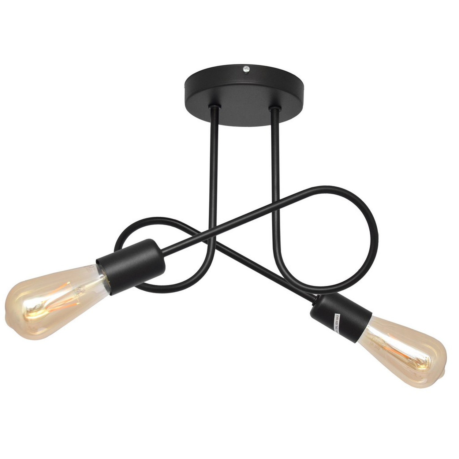 Helam Lighting Oxford Ceiling Light Black