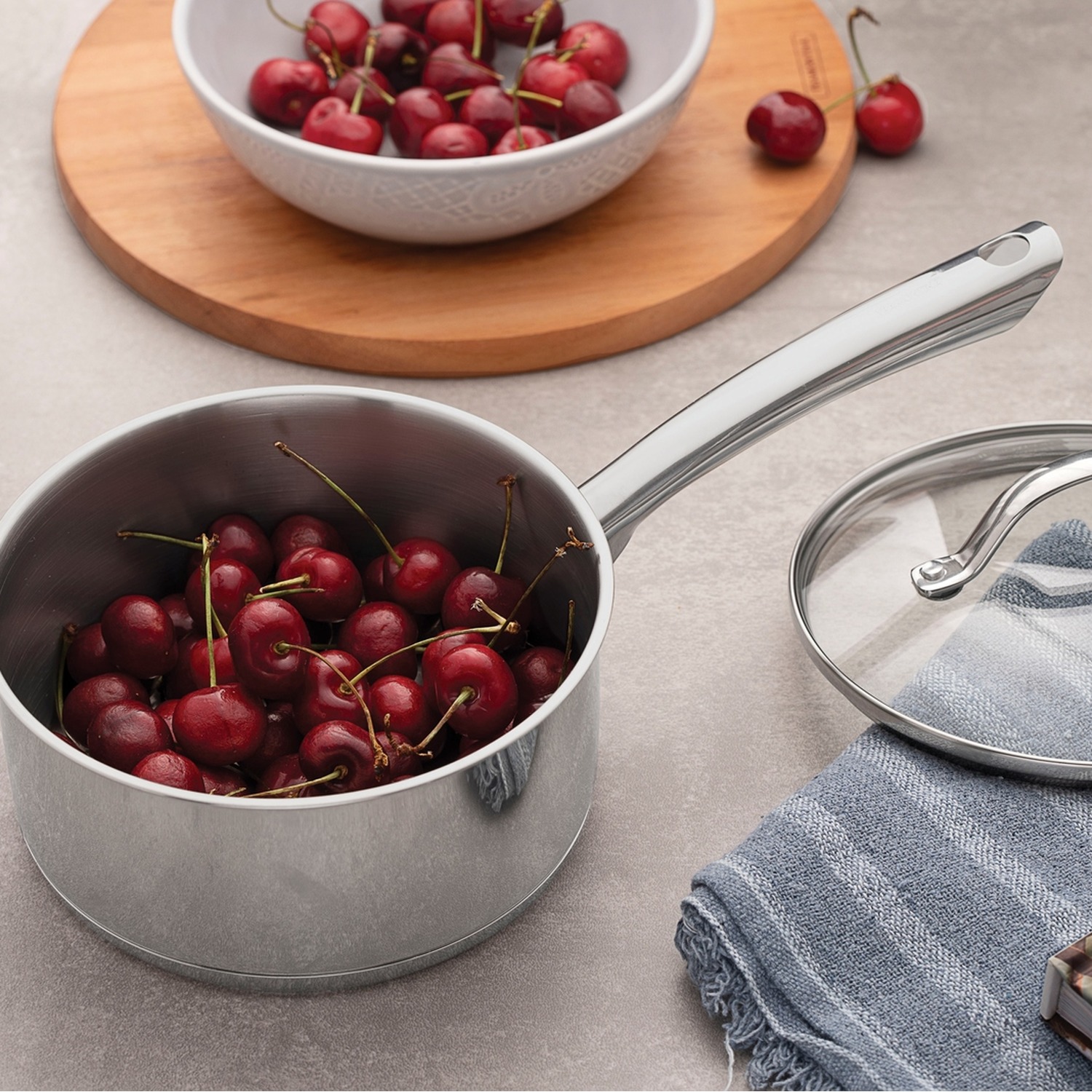 Tramontina 4 Pcs. Stainless Steel Cookware Set - Una Collection - Silver