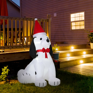 HOMCOM 6ft Inflatable Christmas Puppy Dog