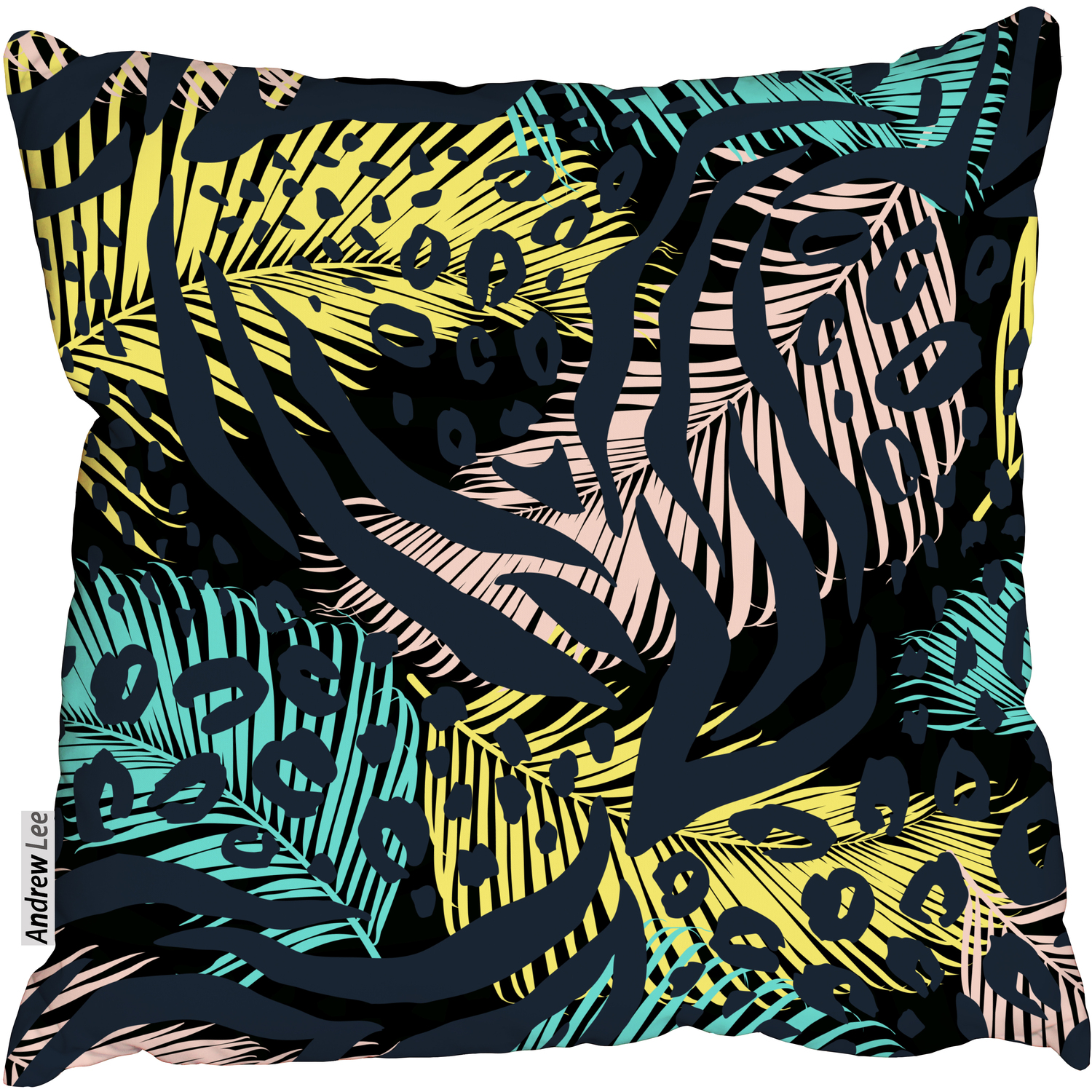 Botanical Animal print Cushion - green / 60cm
