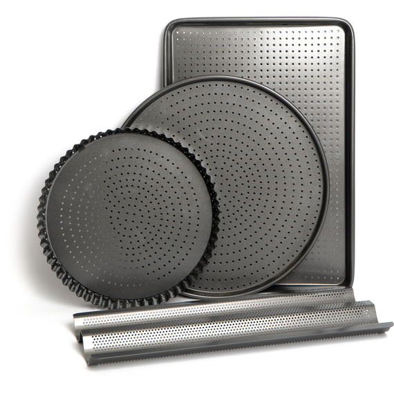 4pc Crusty Bake Non-Stick Bakeware Set for Quiche, Pizza, Baguette and Baking