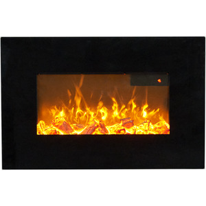 Sureflame WM-9334 Electric Wall Mounted Fire with Remote in Black, 26 Inch
