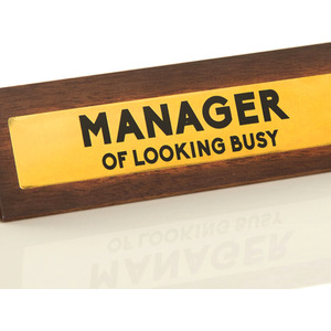 Wooden Desk Sign - Manager