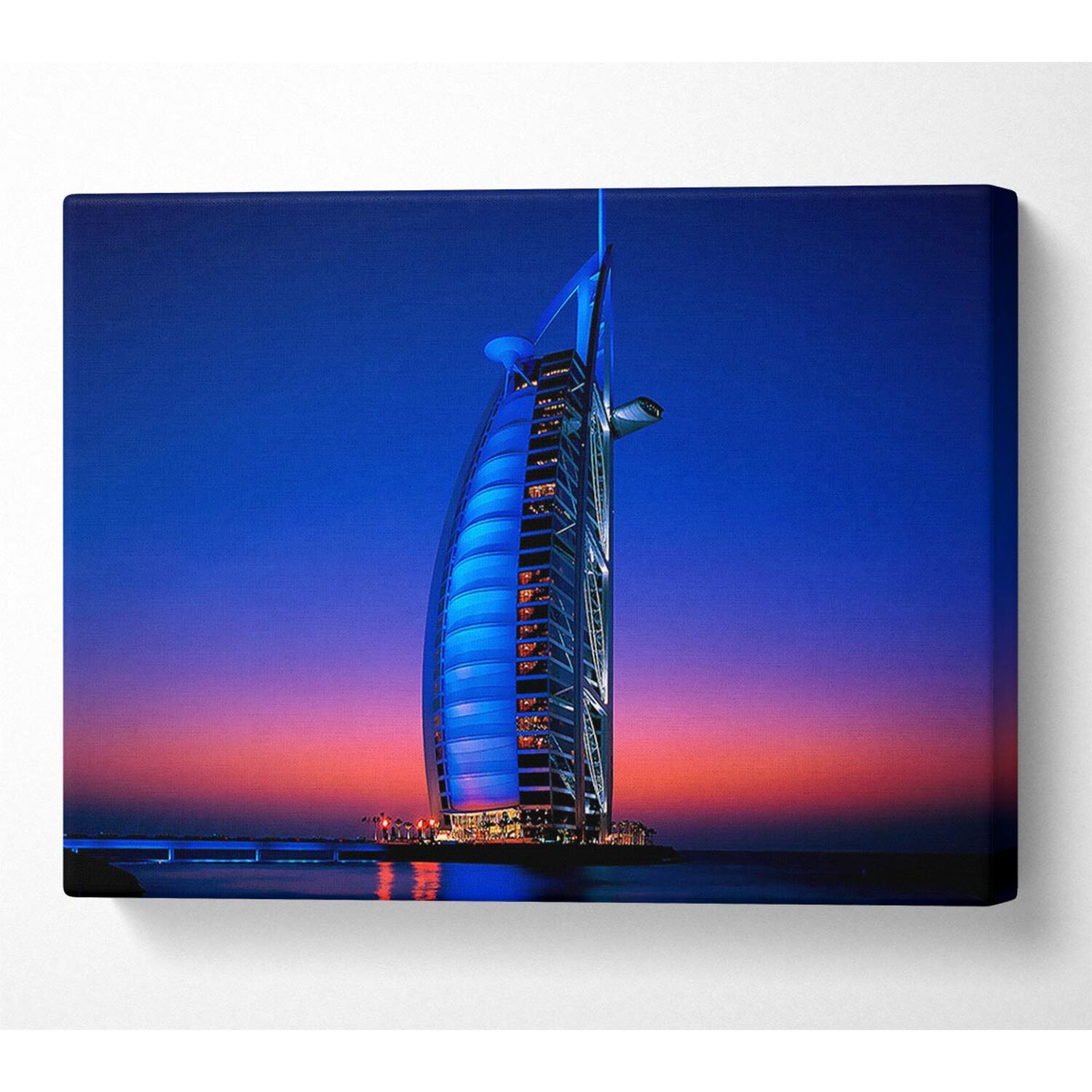 Wallart-Direct - Burj Al Arab Dubai Uae Canvas Print Wall Art - Yellow / 101.6cm thumbnail