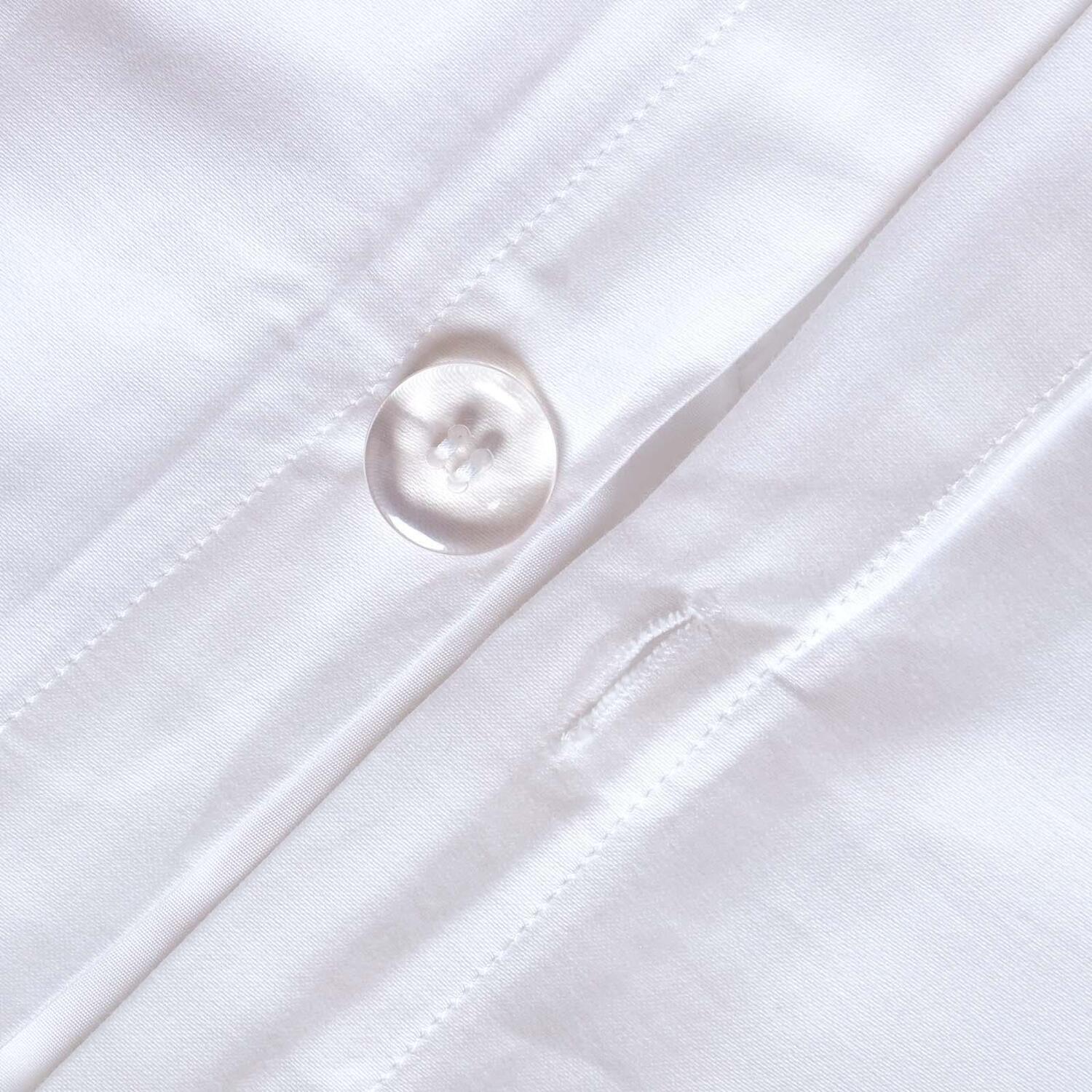 Organic Egyptian Cotton Duvet Cover Set - White Superking