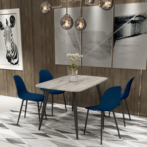 Aspen Rectangular Dining Table with Black Metal Legs 120cm x 80cm