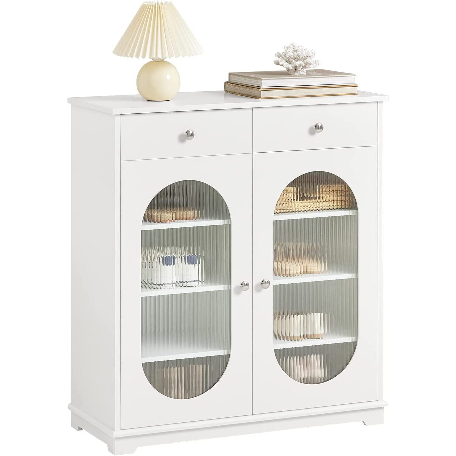 SoBuy - Visual Shoe Cabinet Sideboard - white thumbnail