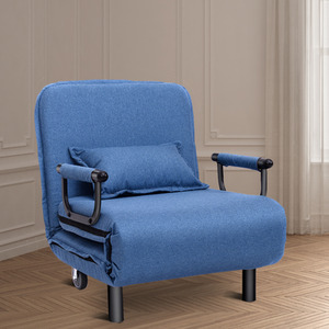 Single Folding Sofa Bed Chair-Blue