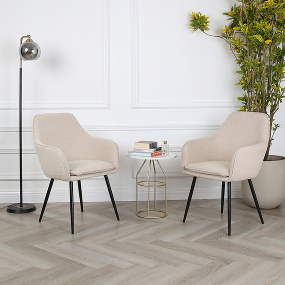 Muse Boucle Fabric Accent Tub Chair