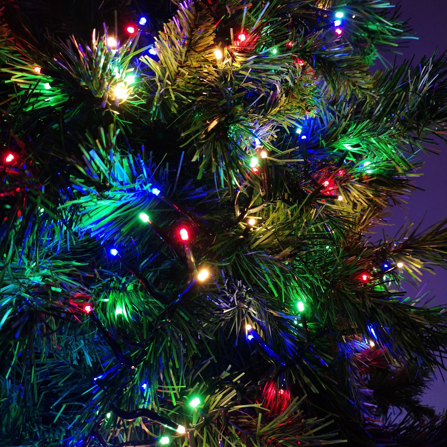 LED Christmas Multi Function Cluster Lights with Timer - Multicolour