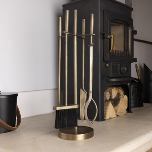 Chestnut Fireside Companion Set with Stand