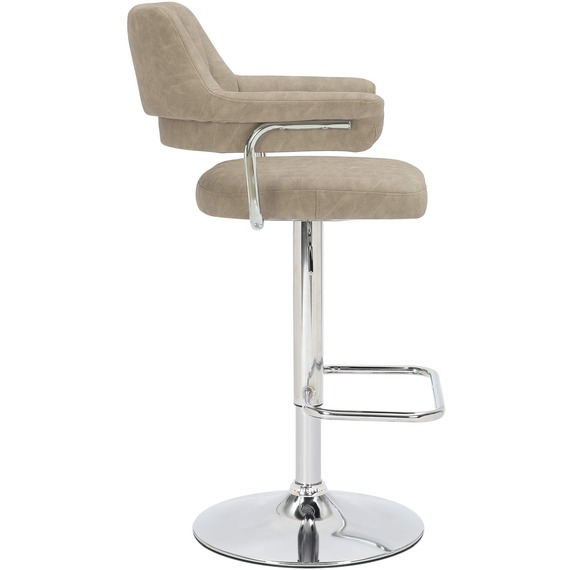 Pair of Cortez Leather Effect Bar Stools