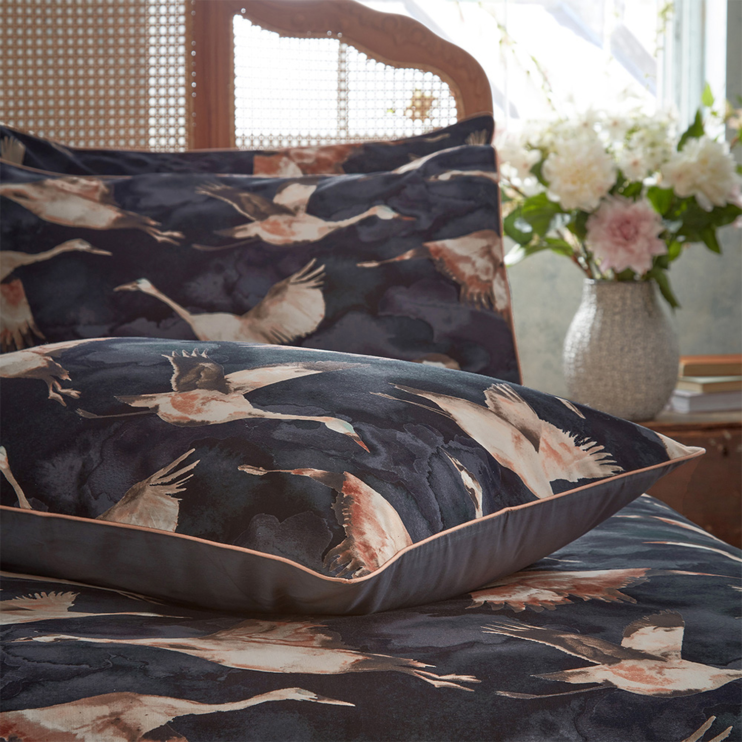 Flyway Luxury Cotton Duvet Cover Set - Ink