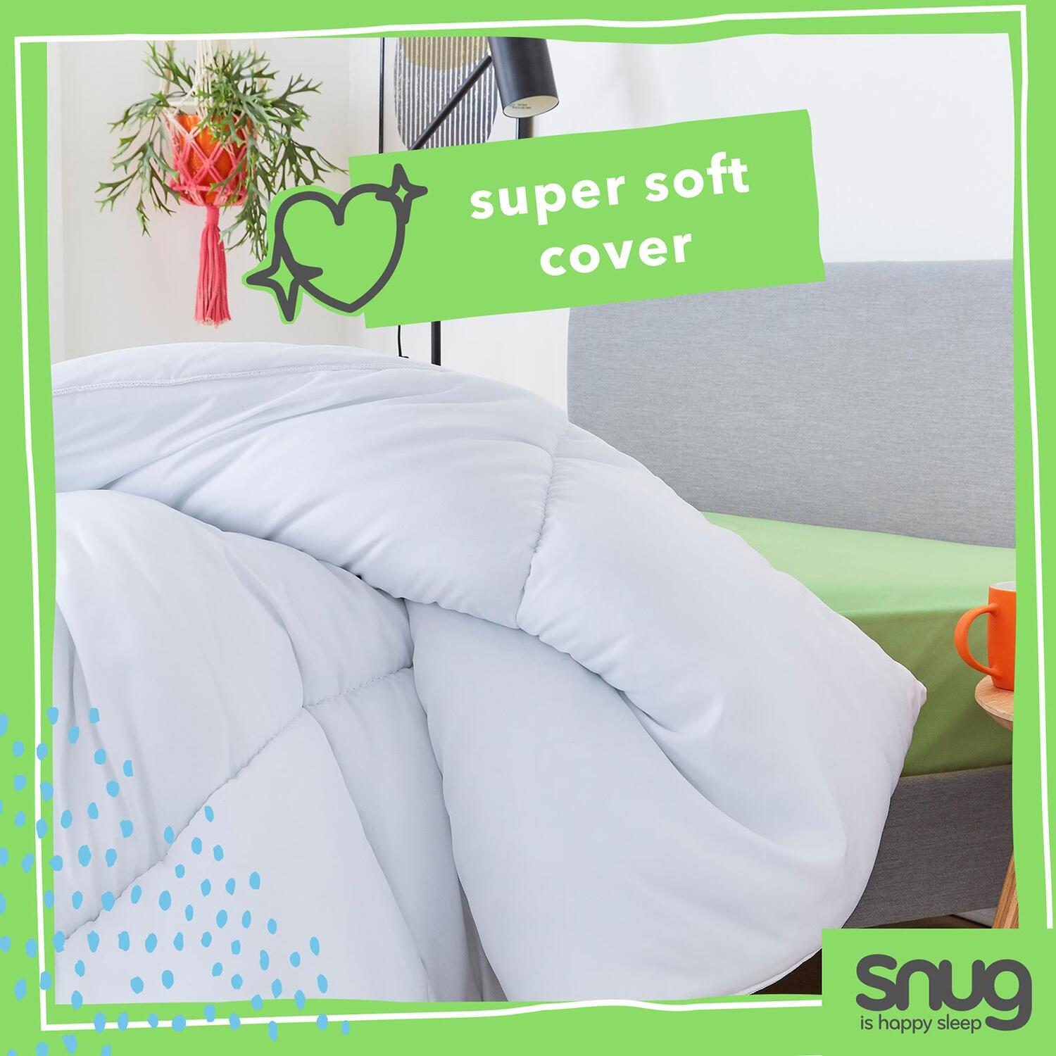 10 5 Tog Duvet Quilt - White Single