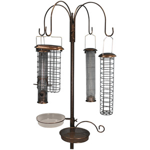 Metal Complete Bird Feeding Station with 4 Large Feeders