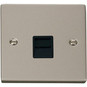 Pearl Nickel Master Telephone Single Socket
