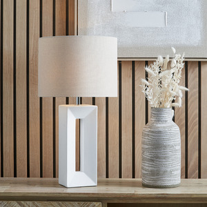 Block Ceramic Tall Table Lamp