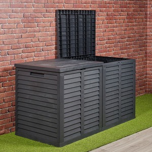 Waterproof Plastic Garden Storage Box 750L - Black