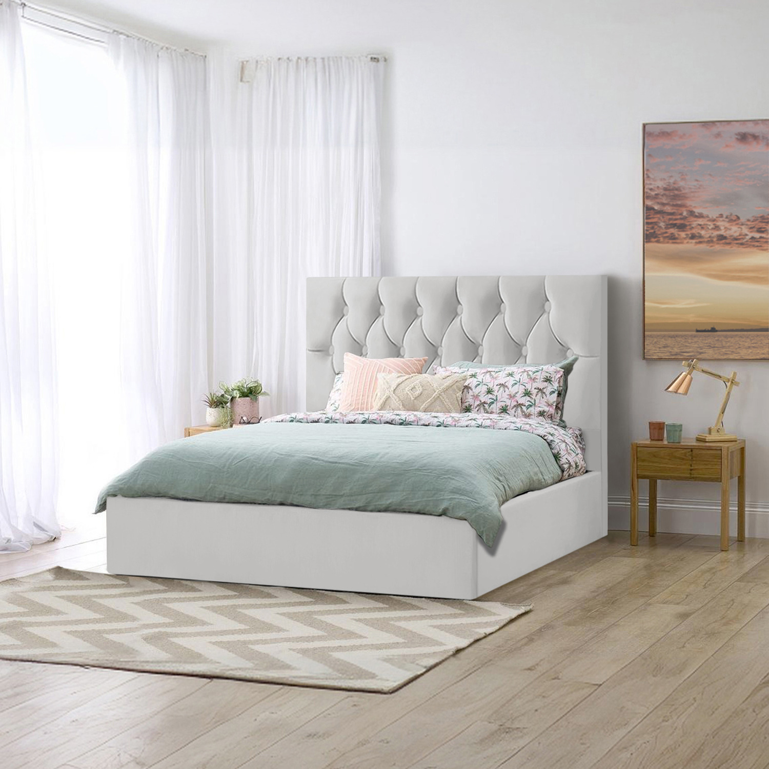 Samara Bed Frame - Silver Superking