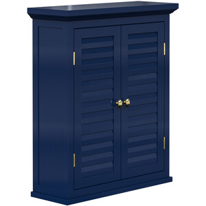 Glancy Two-Door Faux Louvered Removable Wall Cabinet