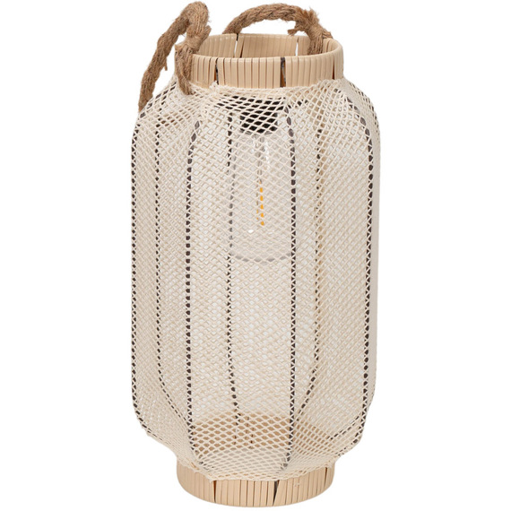 Solar Powered Outdoor Fabric Mesh Basket Lantern Light