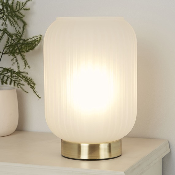Frosted Glass Table Lamp White