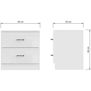 FWStyle Chilton Gloss White Chest Of Drawers