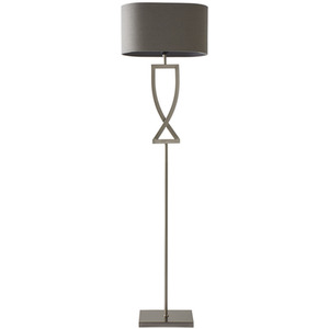 Katniss Brushed Chrome Industrial Tall Floor Lamp
