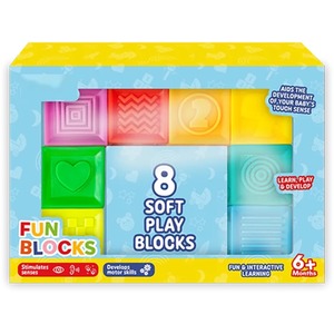 8PCS Soft Building Blocks Set for Toddlers Babies