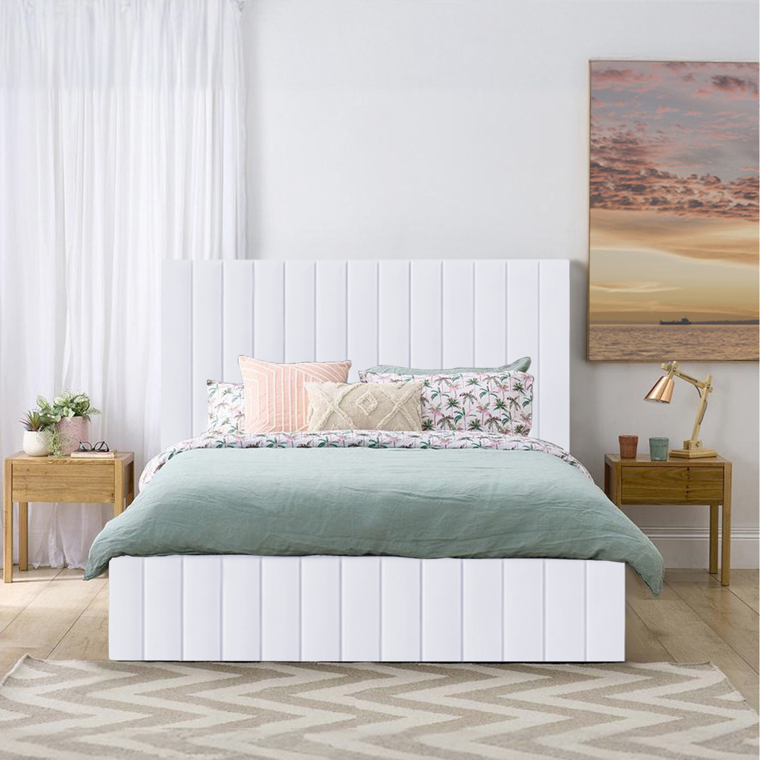 Emiliya Storage Bed - White King
