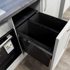 Integrated Soft Close Pull Out Kitchen Waste Bin for 500mm Cabinet