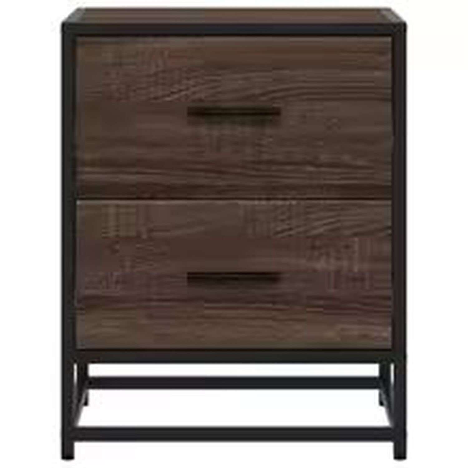 Oak Effect Bedside Cabinet - Brown 50cm