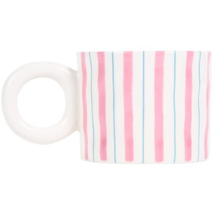 Pink and Blue Stripe Mug