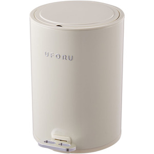 Livingandhome Cream Pedal Bin with Soft-Close Lid