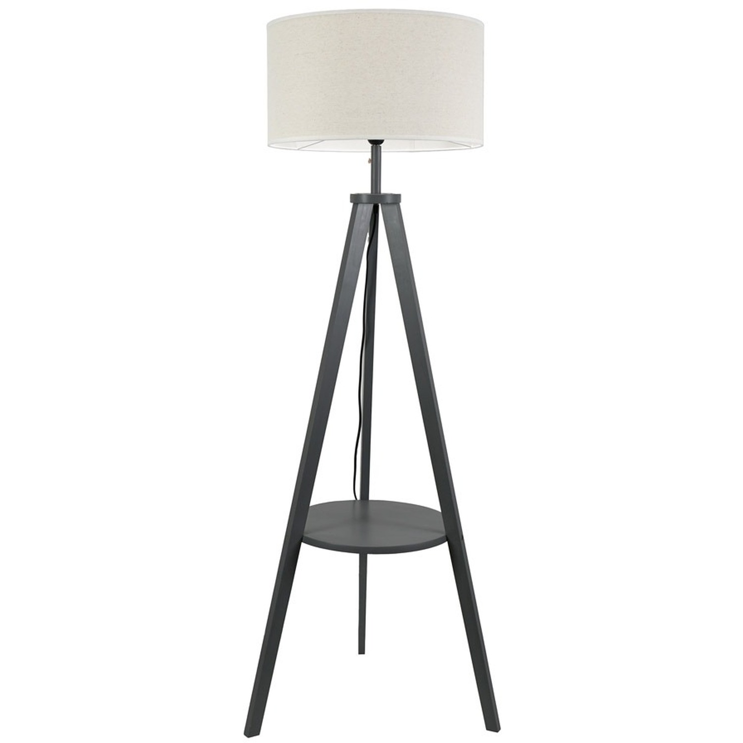 Image of Morrigan Wood Tripod Floor Lamp with&hellip;