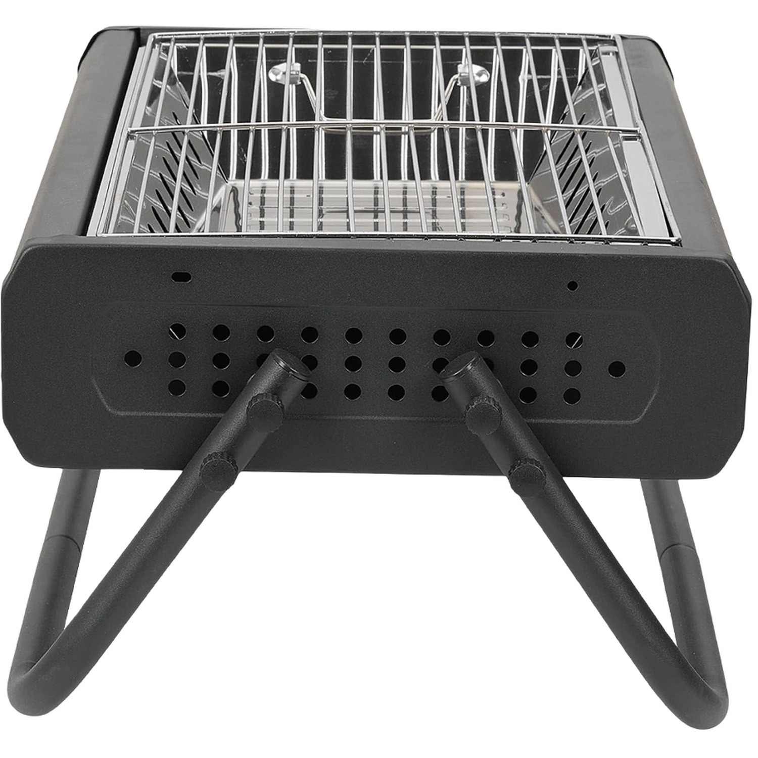 Portable Foldable Charcoal Grill - Black