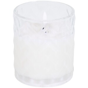 Chevron Glass LED Candle