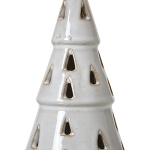 Illuminated Ceramic Cut-Out Tree Decor
