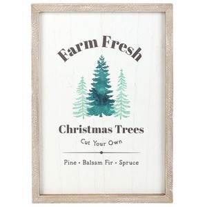 Farm Fresh Christmas Trees Framed Wall Art Print