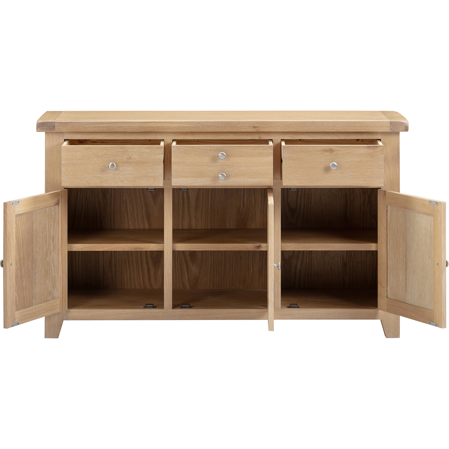 Windsor 3 Door 3 Drawer Sideboard Fully Assembled - Natural Oak