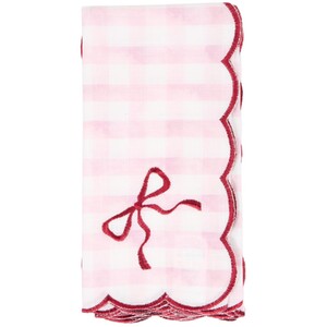 Pack of 4 Embroidered Bow Napkins