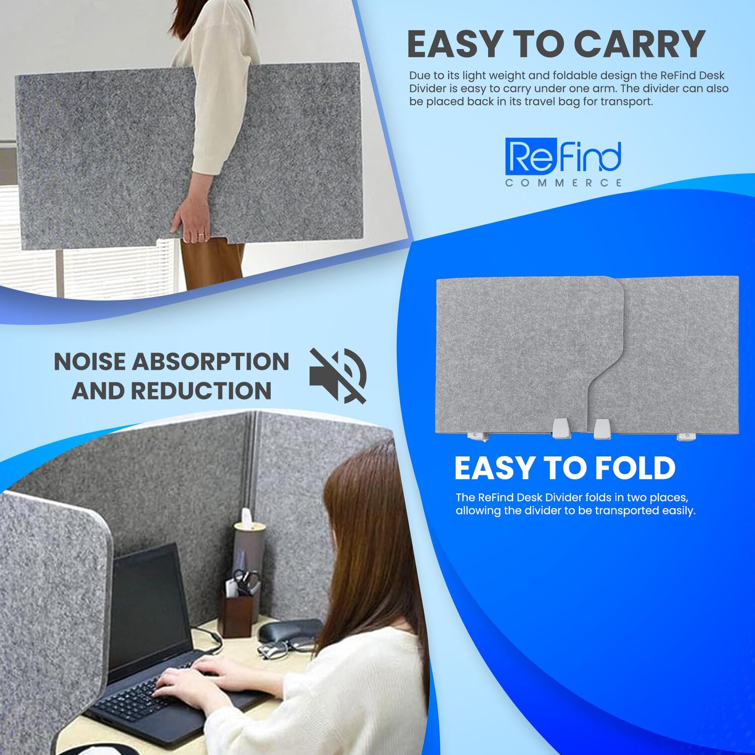 Pc Divider Desk Divider Pro Workspace Foldable Privacy Screen Panel Organiser