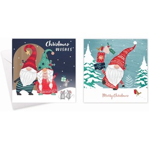 20 Gonk Christmas Cards Festive Gnomes Cards With Envelopes
